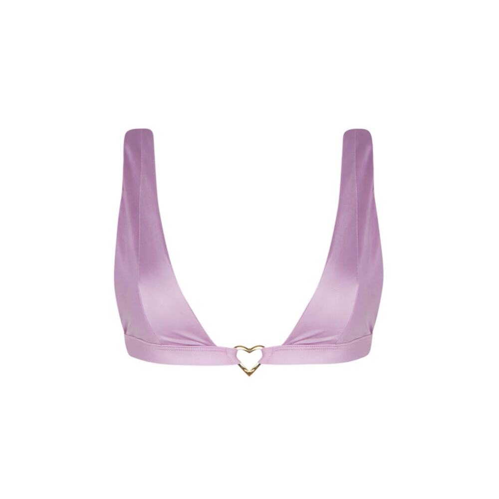SOAH Love Lilac Triangle Bikini Top Purple Heart Small